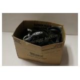 BOX OF VARIOUS HEADPHONES