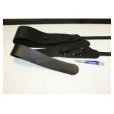 6 WIDE BLACK LEATHER STRAPS