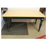 GREEN LEGGED KITCHEN TABLE