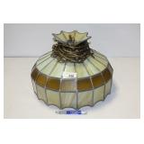 SLAG STAINED GLASS HANGING LAMP