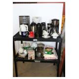 GROUP OF COFFEE POTS AND MAKERS