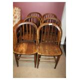 6 ROUGH CONDITION WOODEN CHAIRS