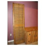 SMALL WOODEN STORAGE CABINET, BI-FOLD DOOR