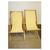 2 FOLDING BEACH CHAIRS