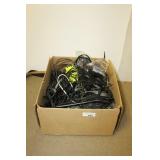 LARGE BOX OF VARIOUS AUDIO AND POWER CORDS