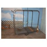 METAL ROLLING CART WITH BAR FRAME