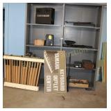 METAL SHELVING UNIT AND CONTENTS