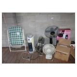 GROUP OF FANS AND HEATERS