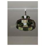 TRACK LIGHT SLAG STAINED GLASS HANGING LAMP