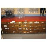 46 DRAWER OAK STORAGE UNIT