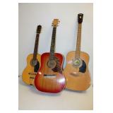 3 VARIOUS GUITARS