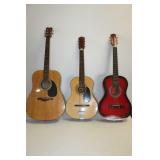 3 VARIOUS GUITARS
