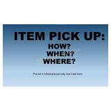 WHEN & WHERE IS PICKUP?