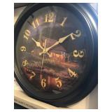 LOG CABIN SCENE CLOCK