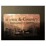 $20 GIFT CARD: TOWN & COUNTRY RESTAURANT