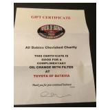 ONE FREE OIL CHANGE