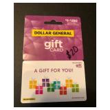 $20 DOLLAR GENERAL GIFT CARD