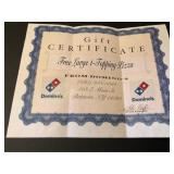ONE FREE ONE TOPPING LARGE PIZZA FROM DOMINO