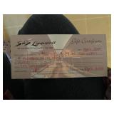 $50 S&S LIMOUSINES GIFT CERTIFICATE