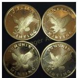4 - 1 TROY OZ SILVER ROUNDS - SUNSHINE MINTING