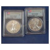 PCGS  MS 69 - 2 - 2015 SILVER EAGLES