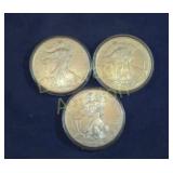 3 SILVER EAGLES -  3- 1997