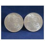 1889 & 1896 MORGAN SILVER DOLLARS
