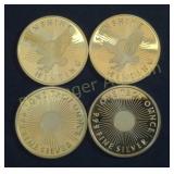 4 - 1 TROY OZ SILVER ROUNDS