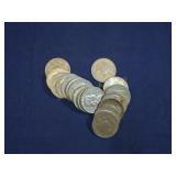 (17) 1956 & 57 FRANKLIN HALF DOLLARS