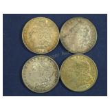 4 MORGAN SILVER DOLLARS - 1989, 