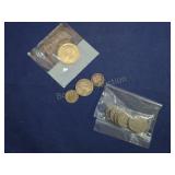 1964 JFK HALF $,.45 OF SILVER, 7 BUFFALO NICKELS