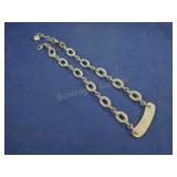 STERLING SILVER CHAIN LINK NECKLACE, 17"