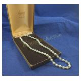AUTHENTIC PEARL NECKLACE, 16" LONG WITH 5MM PEARLS