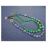 LAPIS NECKLACE 18" WITH STERLING CLASP,