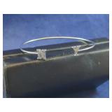 STERLING SILVER NY CUFF BRACELET W/ RHINESTONES