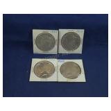 4 PEACE SILVER DOLLARS 1922, 