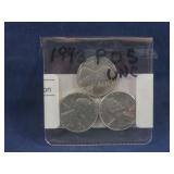 3- 1943 STEEL PENNIES 1943, 
