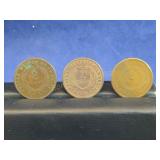 1866, 1867, 1871 US 2 CENT PIECES