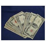 (6) SERIES 1953 $2 NOTES, (4) SERIES 1928 $2 NOTES