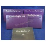 (5) US MINT PROOF SETS:
