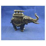 VINTAGE CAST WHITE METAL ELEPHANT LIGHTER