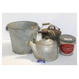 4 PIECE METAL COLLECTIBLE WARE