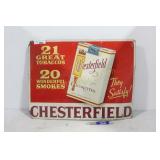CHESTERFEILD CIGARETTE SIGN (METAL)