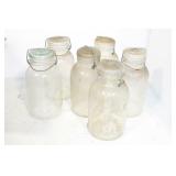 6 HALF GALLON CANNING JARS