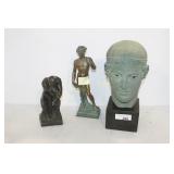 2 STATUES AND A BUST