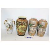4 ORIENTAL VASES