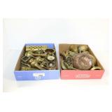 MISC. BRASS VASES AND DECORATIVE ITEMS