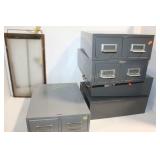 5 STACKABLE COLE METAL DRAWERS