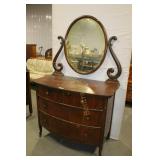 4 DRAWER DRESSER WITH MIRROR