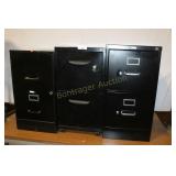 (3) 2 DRAWER METAL FILING CABINETS
